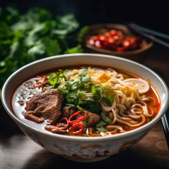 S3. Beef Stew with Egg Noodle (Mi Bo Kho).