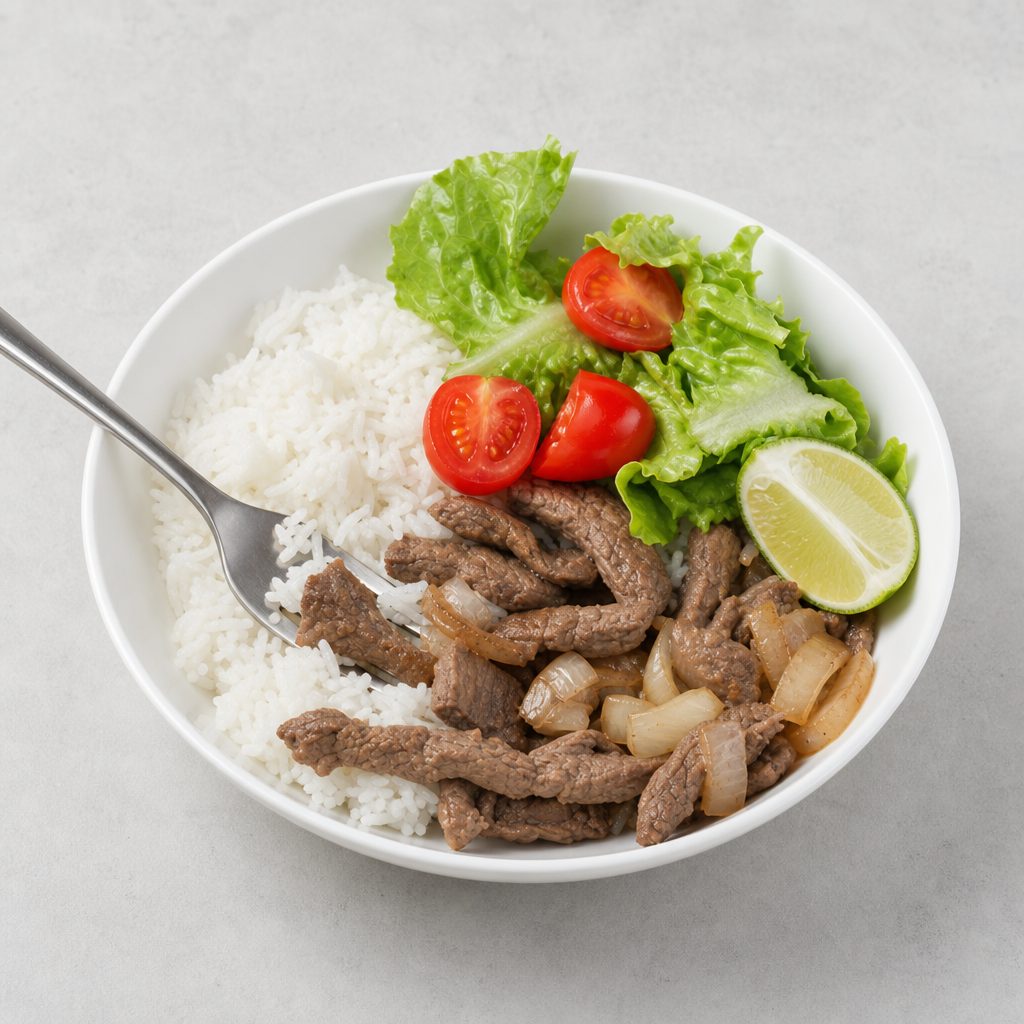 S4. Butter Beef over Rice (Com Bo Chien Bo).