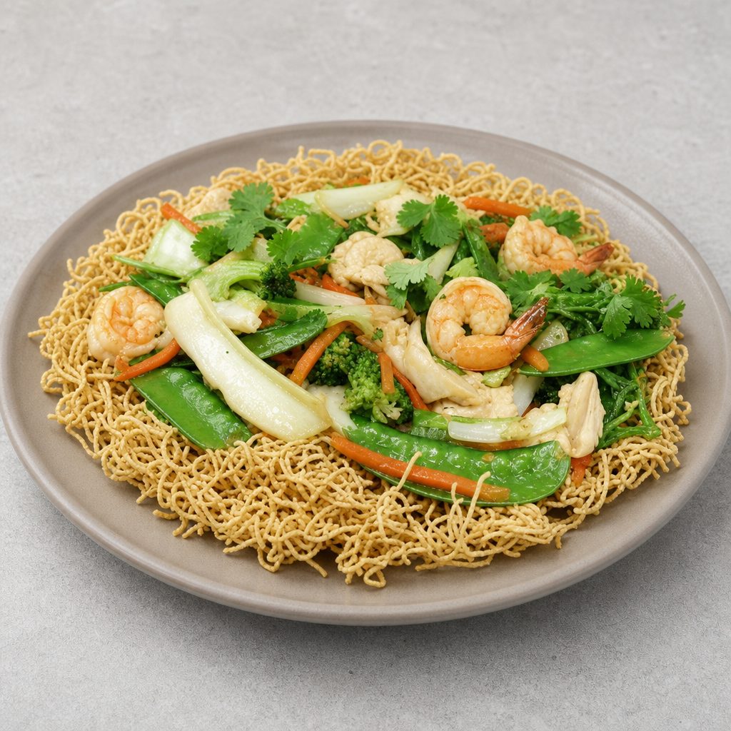 T10. Seafood Fried Egg Noodle w/ Veggies (MXD HS).