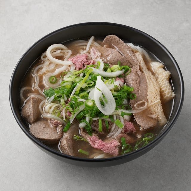 P7. Rare, Tripe, Meatballs Noodle soup (T, S, BV).