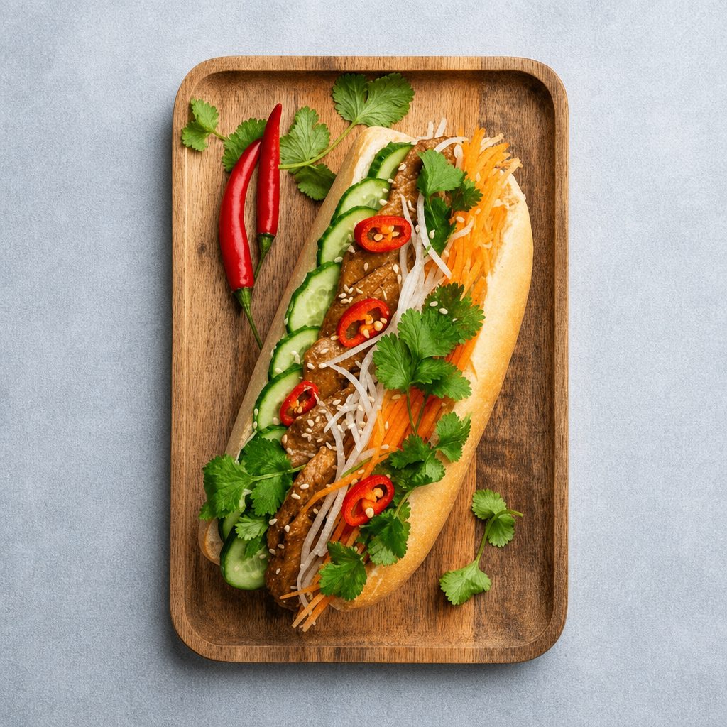 T19. Grilled Beef Banh Mi (Bo).