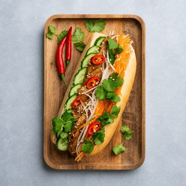 T19. Grilled Beef Banh Mi (Bo).