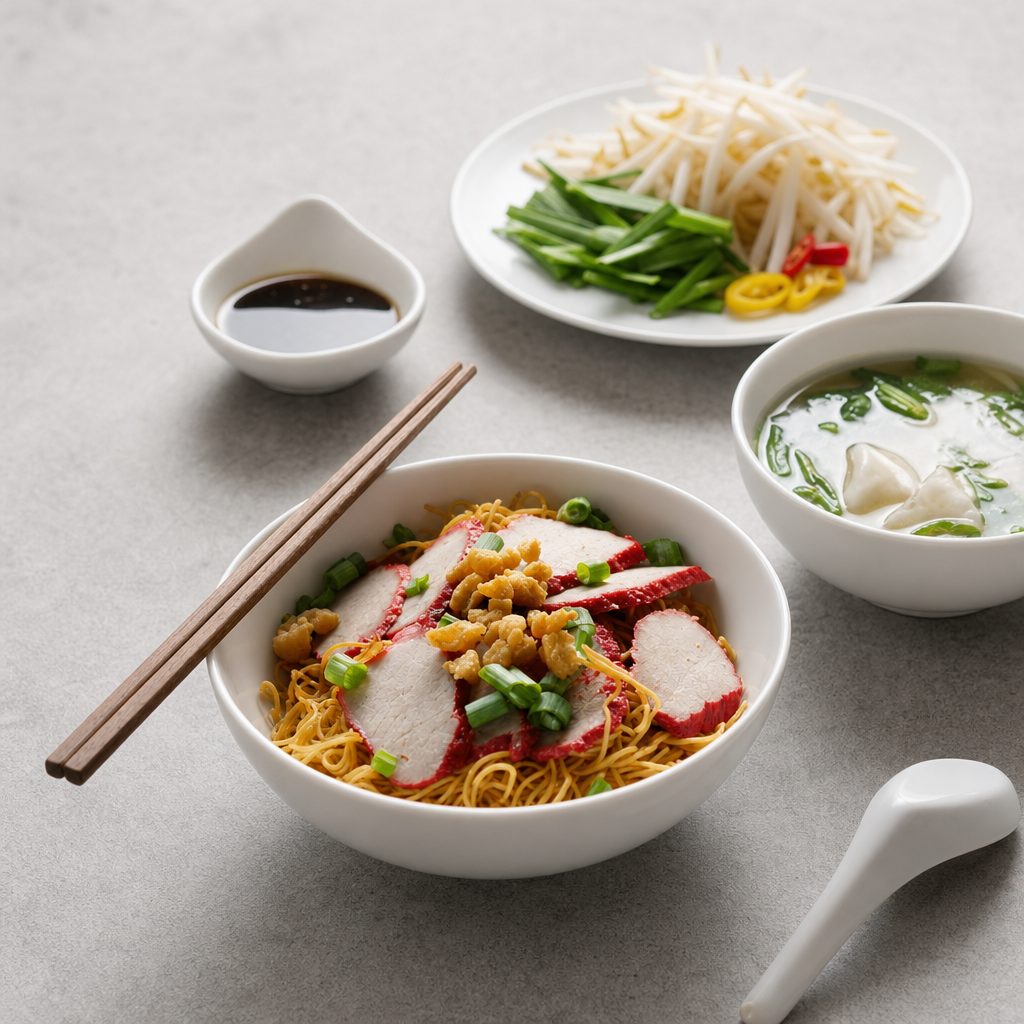 T14. BBQ Pork w/ Egg Noodle Soup (Mi Xa Xiu).