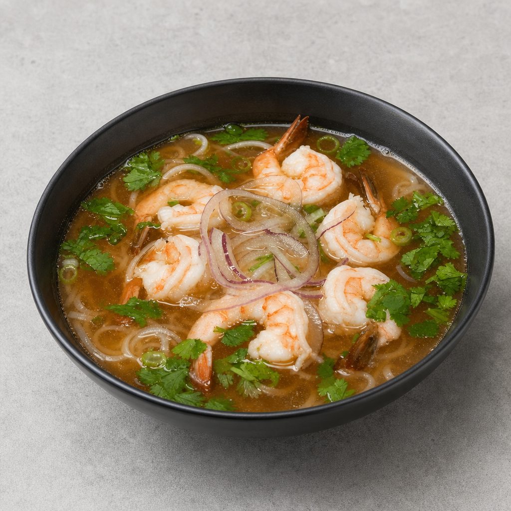 P15. Shrimp Noodle Soup (Tom).
