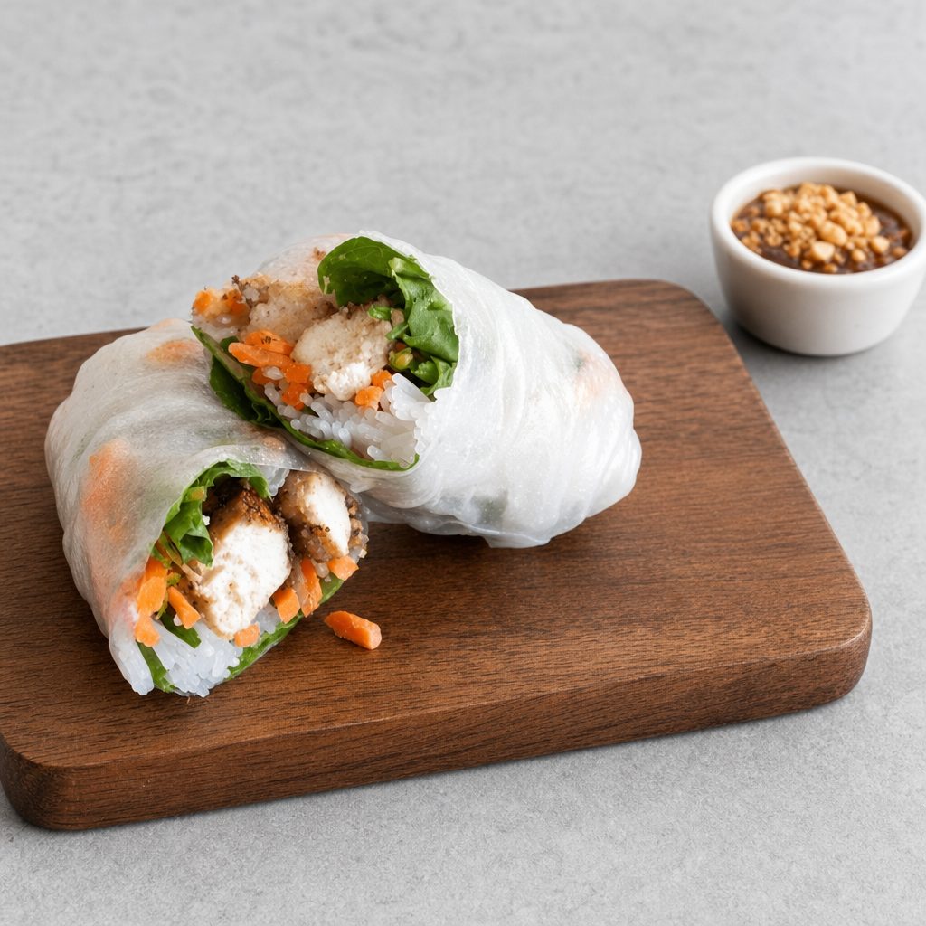 A6. Fresh spring rolls w/ Fried Tofu (GC Tofu).