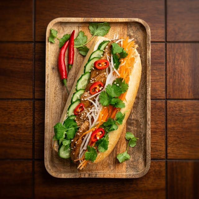 T21. Stir-fry Tofu Banh Mi (Tofu).
