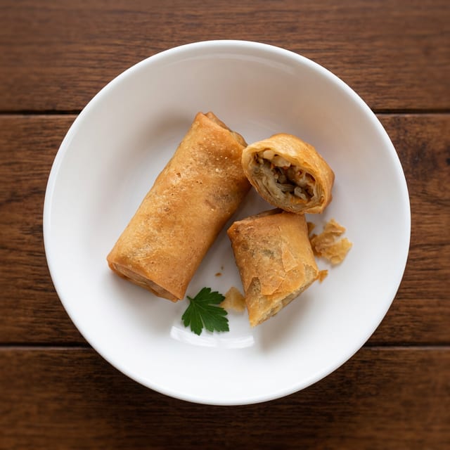 D1. Grilled Chicken + Fried Roll over Vermicelli (Bun Ga CG).