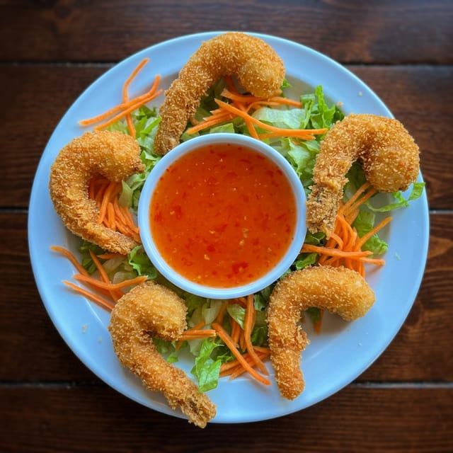 A8. Crispy Fried Shrimp (5 per order) (Tom Chien).