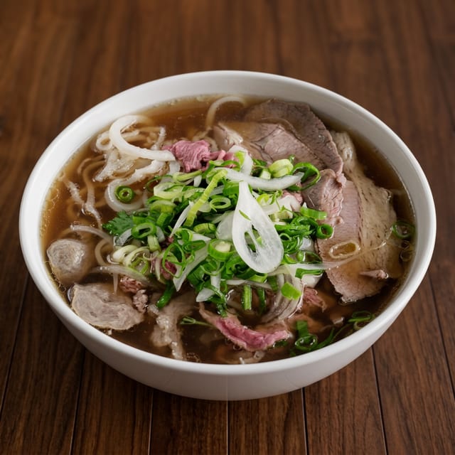 P7. Rare, Tripe, Meatballs Noodle soup (T, S, BV).