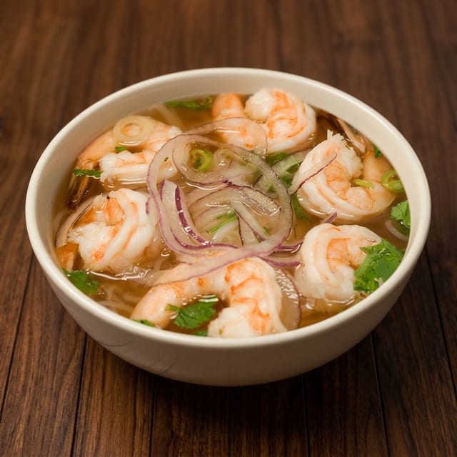 P15. Shrimp Noodle Soup (Tom).
