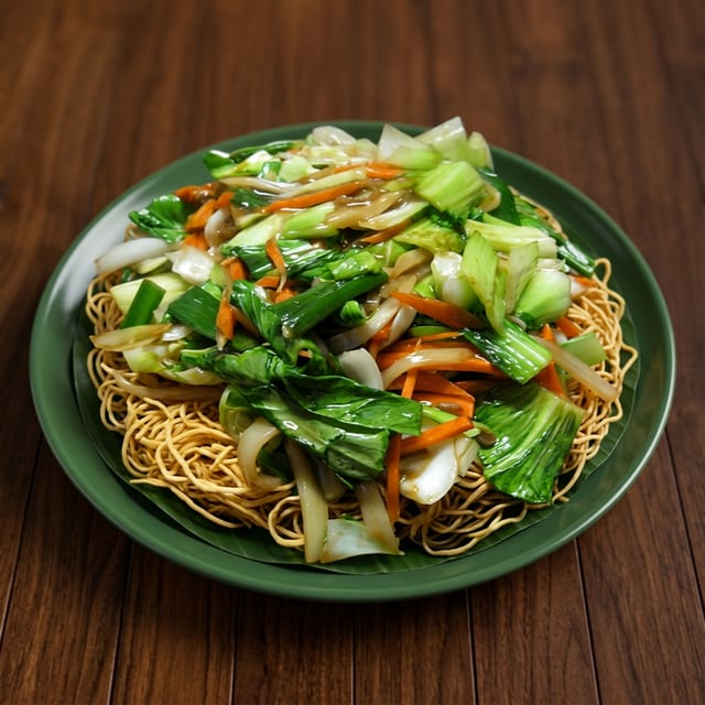 V6. Fried Egg Noodle w/ Tofu & Veggies.