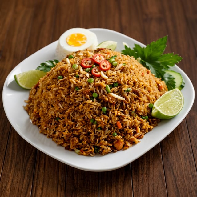 C7. Combo (beef, chicken, pork) Fried Rice (CC DB).