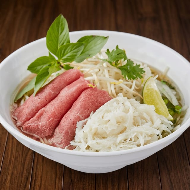 P8. Rare beef & Tripe Noodle soup (T, S).